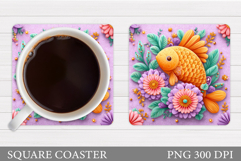 Fish Coaster Sublimation. Cute Fish Sublimation Product Image 1