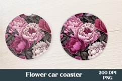 Car coaster sublimation | Flower coaster PNG