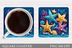 Starfish Coaster Sublimation. Starfish Sublimation Product Image 1