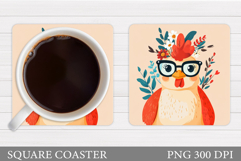 Chicken Coaster Design. Chicken Sublimation Product Image 1