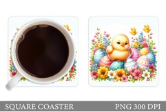 Easter Chick Coaster Design. Easter Coaster Template Product Image 1
