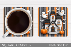 Cute Halloween Coaster Design. Halloween Sublimation Product Image 1