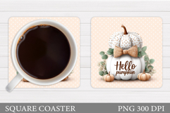 Pumpkin Coaster Design. Pumpkin Sublimation Product Image 1