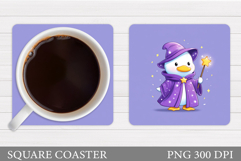 Halloween Goose Coaster Sublimation. Halloween Goose Design Product Image 1