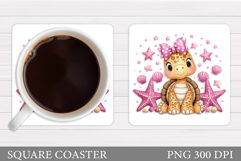 Cute Turtle Coaster Design. Cute Turtle Sublimation Product Image 1