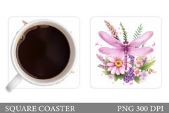 Dragonfly Coaster Design. Dragonfly Sublimation Product Image 1