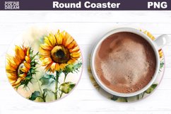 Sunflowers Coaster | Car Coaster Sublimation Product Image 1