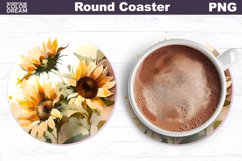 Sunflowers Coaster | Car Coaster Sublimation Product Image 1