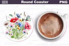Wildflowers Coaster | Flowers Car Coaster Product Image 1