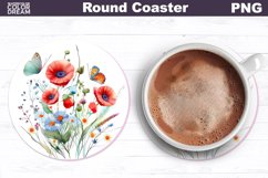 Wildflowers Coaster | Flowers Car Coaster Product Image 1