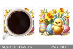 Easter Chick Coaster Design. Easter Coaster Sublimation Product Image 1