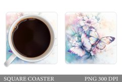Butterflies Coaster Sublimation. Butterflies Sublimation Product Image 1