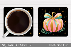 Pumpkin Coaster Design. Pumpkin Sublimation Product Image 1
