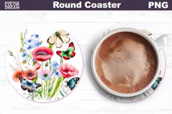 Wildflowers Coaster | Flowers Car Coaster Product Image 1