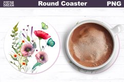 Wildflowers Coaster | Flowers Car Coaster Product Image 1