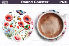 Wildflowers Coaster | Flowers Car Coaster Product Image 1