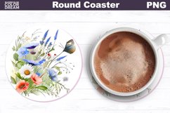 Wildflowers Coaster | Flowers Car Coaster Product Image 1
