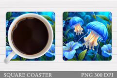 Jellyfish Coaster Sublimation. Jellyfish Sublimation Product Image 1
