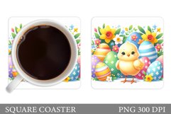 Easter Chick Coaster. Easter Coaster Sublimation Product Image 1