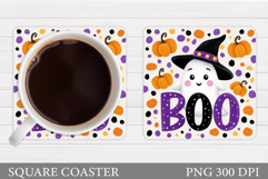 Ghost Coaster Design. Halloween Coaster Sublimation Product Image 1