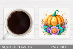 Pumpkin Coaster Design. Pumpkin Sublimation Product Image 1