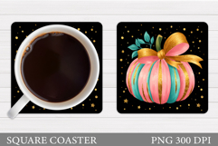 Pumpkin Coaster Design. Pumpkin Sublimation Product Image 1