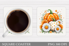 Pumpkin Coaster Design. Pumpkin Sublimation Product Image 1