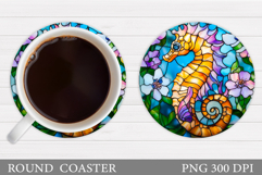 Seahorse Coaster Design. Seahorse Sublimation Product Image 1