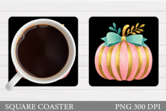 Pumpkin Coaster Design. Pumpkin Sublimation Product Image 1