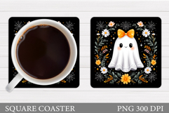 Halloween Ghost Teacher Coaster. Cute Ghost Coaster Design Product Image 1