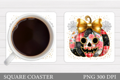 Halloween Pumpkin Coaster. Halloween Coaster Sublimation Product Image 1