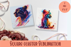 Funny Cat Coaster Sublimation| Cat Lover Coasters Product Image 1