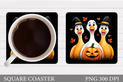 Halloween Goose Coaster. Halloween Goose Sublimation Product Image 1