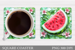 Watermelon Coaster Design. Summer Coaster Sublimation Product Image 1