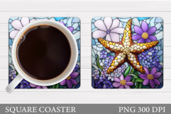 Starfish Coaster Sublimation. Starfish Sublimation Product Image 1