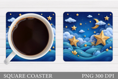 Starfish Coaster Sublimation. Starfish Sublimation Product Image 1