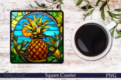 Berry Square Coaster | Ananas Stained Glass Product Image 1