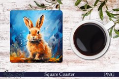 Bunny Square Coaster | Easter Product Image 1