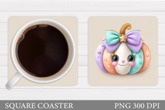 Cute Pumpkin Coaster. Cute Halloween Coaster Sublimation Product Image 1