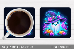 Halloween Ghost Coaster. Halloween Coaster Design Product Image 1