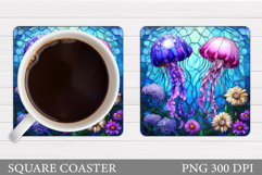 Jellyfish Coaster Sublimation. Jellyfish Sublimation Product Image 1