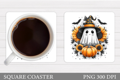 Halloween Ghost Teacher Coaster. Cute Ghost Coaster Design Product Image 1