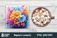 Fall square coaster sublimation 