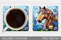 Cute Horse Coaster Design. Cute Horse Sublimation Product Image 1