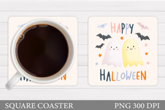Cute Halloween Coaster Design. Halloween Sublimation Product Image 1