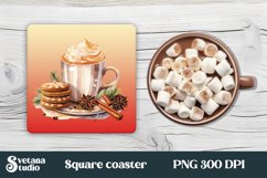 Christmas square coaster PNG design | Coaster Christmas