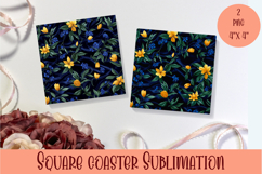 Flowers tile Coaster Design, Summer Coaster Product Image 1