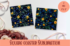 Flowers tile Coaster Design, Summer Coaster Product Image 1