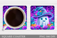 Halloween Ghost Coaster. Halloween Coaster Design Product Image 1