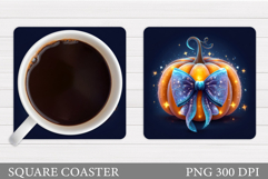 Pumpkin Coaster Design. Pumpkin Sublimation Product Image 1